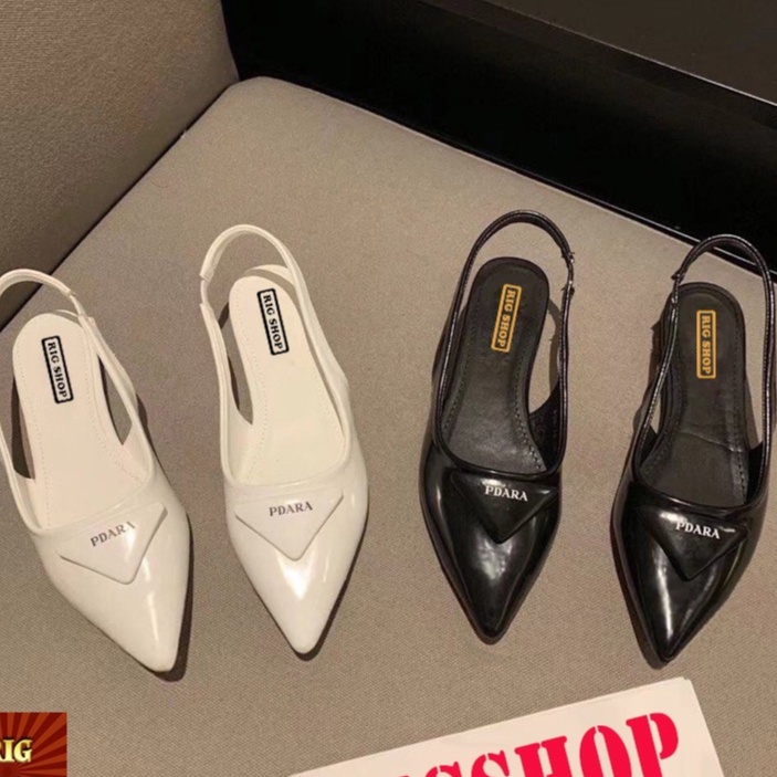 Giày bệt da bóng 2 màu siêu xinh hàng cao cấp