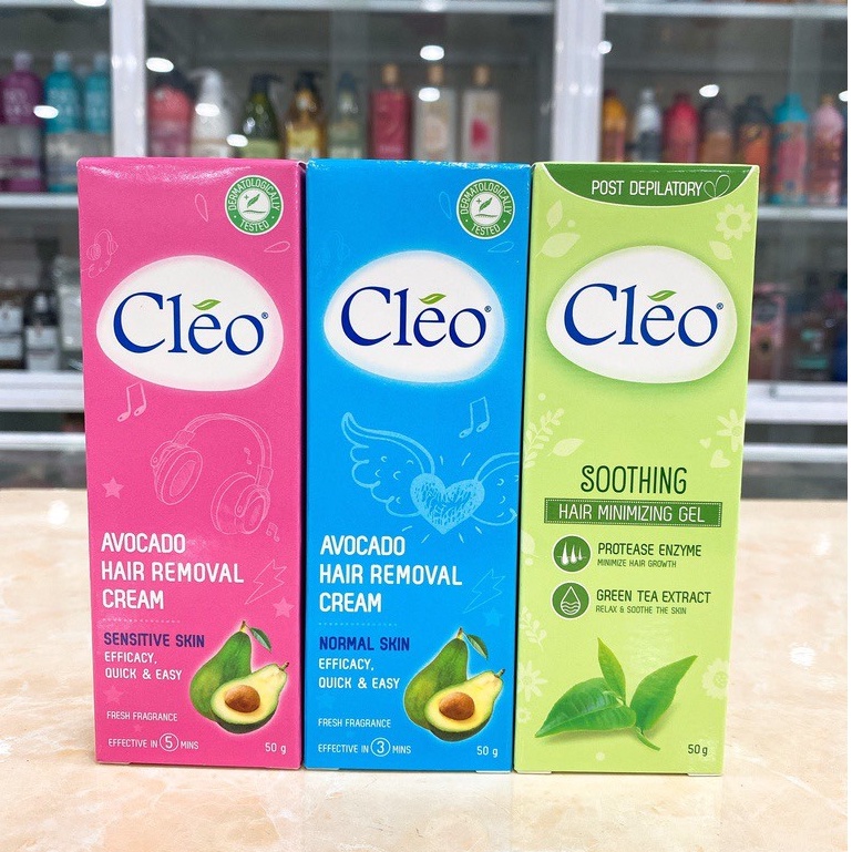 Kem Tẩy Lông CLEO Cho Da Thường Và Da Nhạy Cảm  Tinh Chất Bơ (50g)