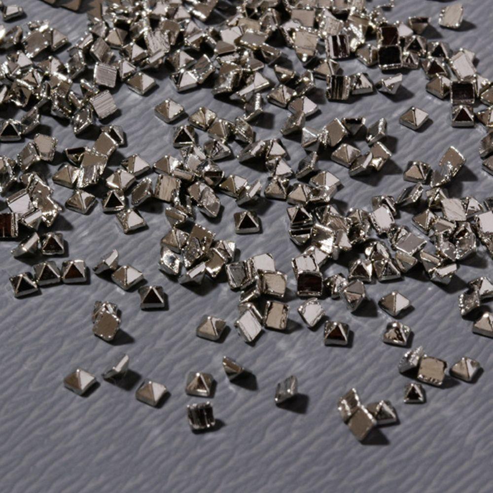 Túi 200 Phụ Kiện Kim Loại Vuông Trang Trí Móng Tay 3D Charms