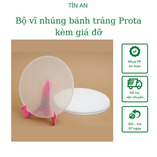 Bộ 10 vĩ nhúng Prota cuốn bánh tráng kèm giá đỡ thông minh