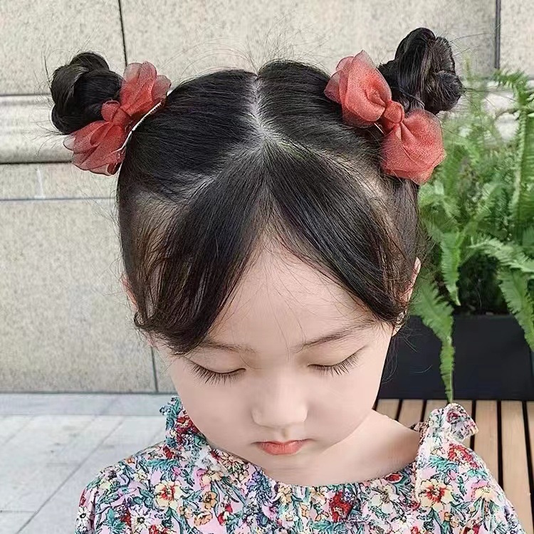 1 Cặp Kẹp Tóc Hình Nơ Dễ Thương Dành Cho Bé Gái