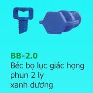 Combo 10 Béc bọ lục giác họng phun 2 ly xanh dương