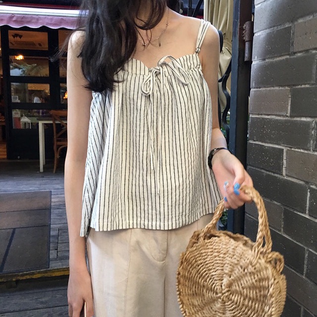 Áo dây kẻ xjnh  mã 289