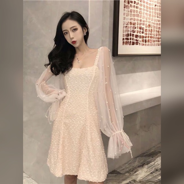 [ORDER] sẵn đen XL VÁY TAY BỒNG (ảnh thật up cuối)