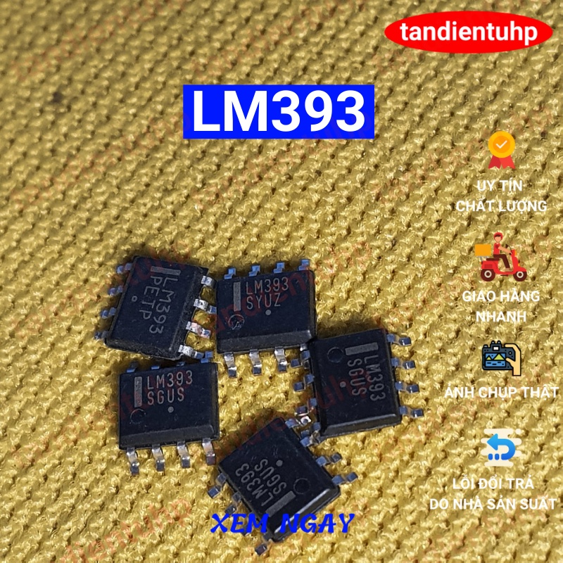 10 CHIẾC IC SO SÁNH OPAMP LM393  CHÂN CẮM, DÁN