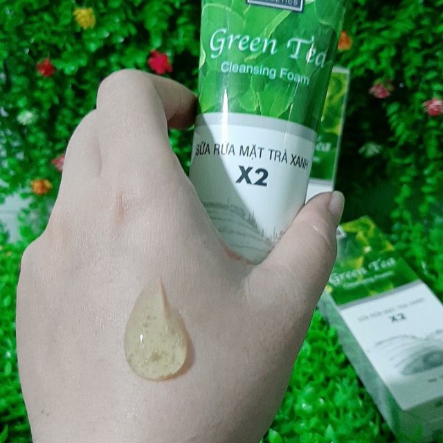 Sữa rửa mặt trà xanh x2 ngừa mụn kiềm dầu sáng da Acosmetics