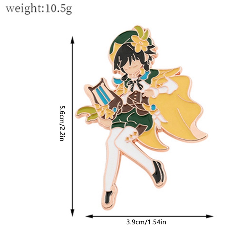 Huy Hiệu Cài Áo Kim Loại Hình Anime Genshin impact tmdbyx