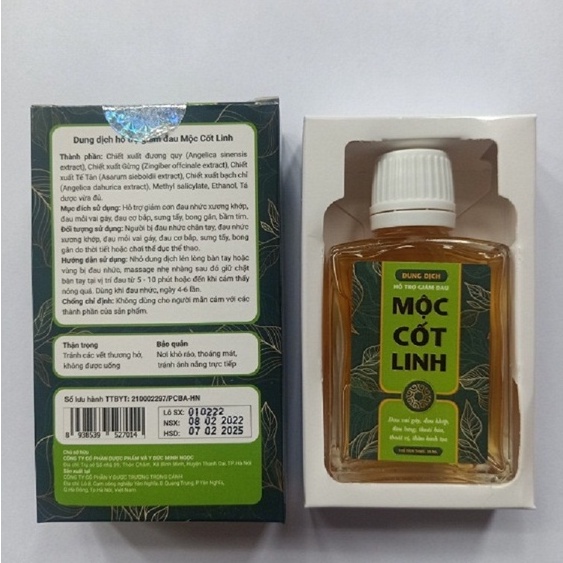 Tinh dầu Mộc Cốt Linh, xoa bóp giảm đau vai gáy, đau xương khớp, đau lưng, thoái hóa, thoát vị và thần kinh tọa