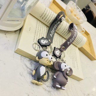 Móc khóa Khỉ và Voi đáng yêu