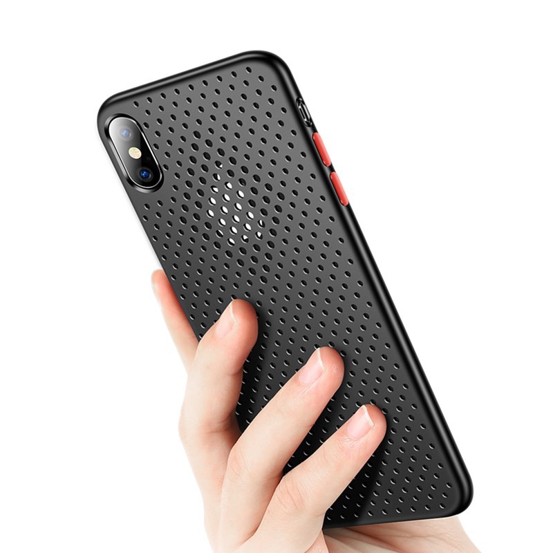 Ốp điện thoại silicone TPU mềm siêu mỏng tản nhiệt chống sốc bảo vệ ống kính cho iPhone 6 6s Plus X XR XS Max
