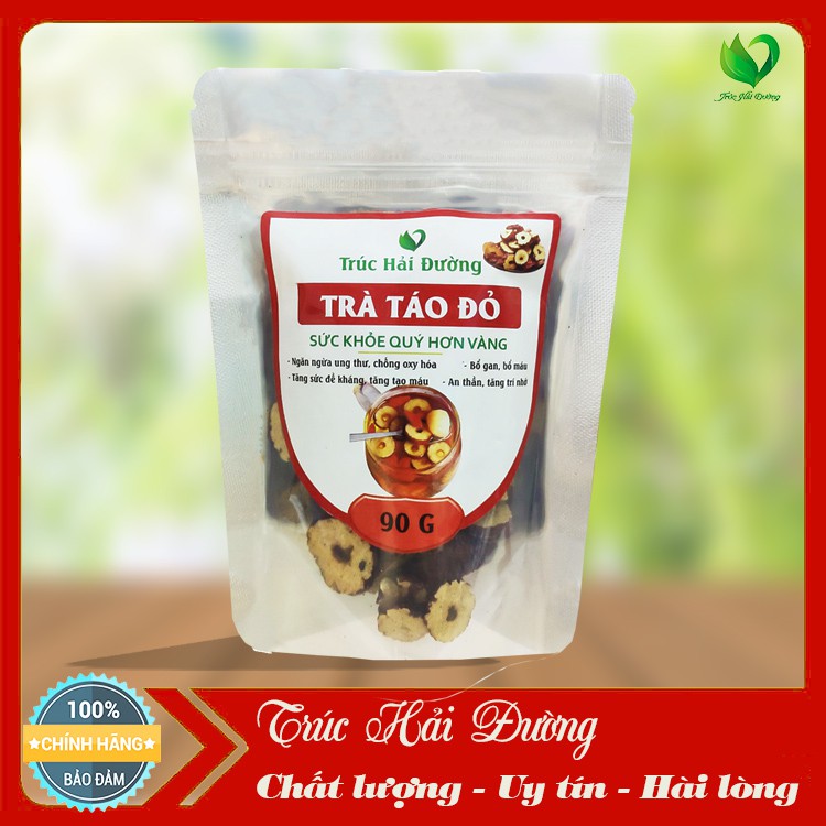 ✅[CHÍNH HÃNG] Táo Đỏ Tân Cương Cắt Lát Tự Nhiên Hữu Cơ Được Sấy Khô Gói 90g