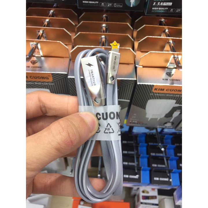Cáp Sạc Dây Dù đầu sắt Kim Cương S36 Cho Micro usb  IP  Chống Đứt,Chống Rối