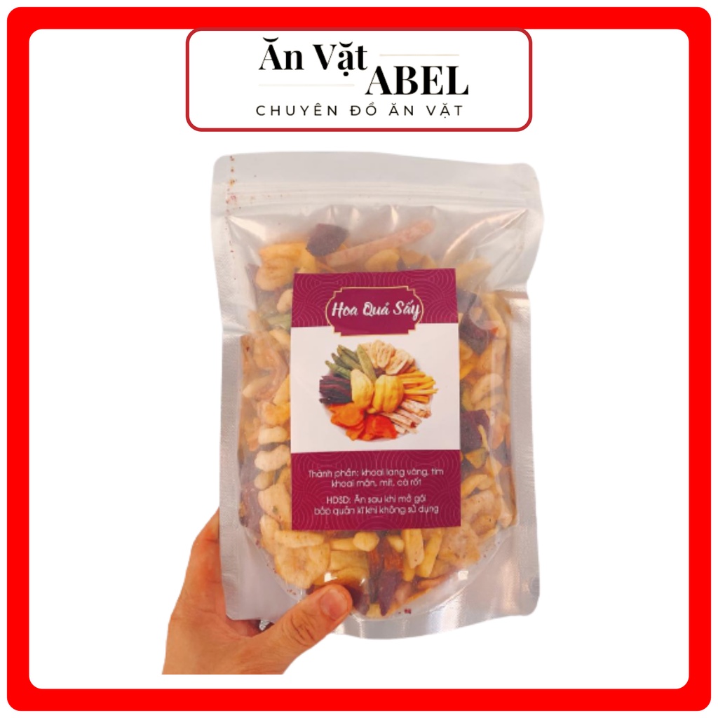  Hoa quả sấy khô thập cẩm vỡ loại 500 gram , Trái cây sấy khô giòn vụn , Ăn Vặt ABEL