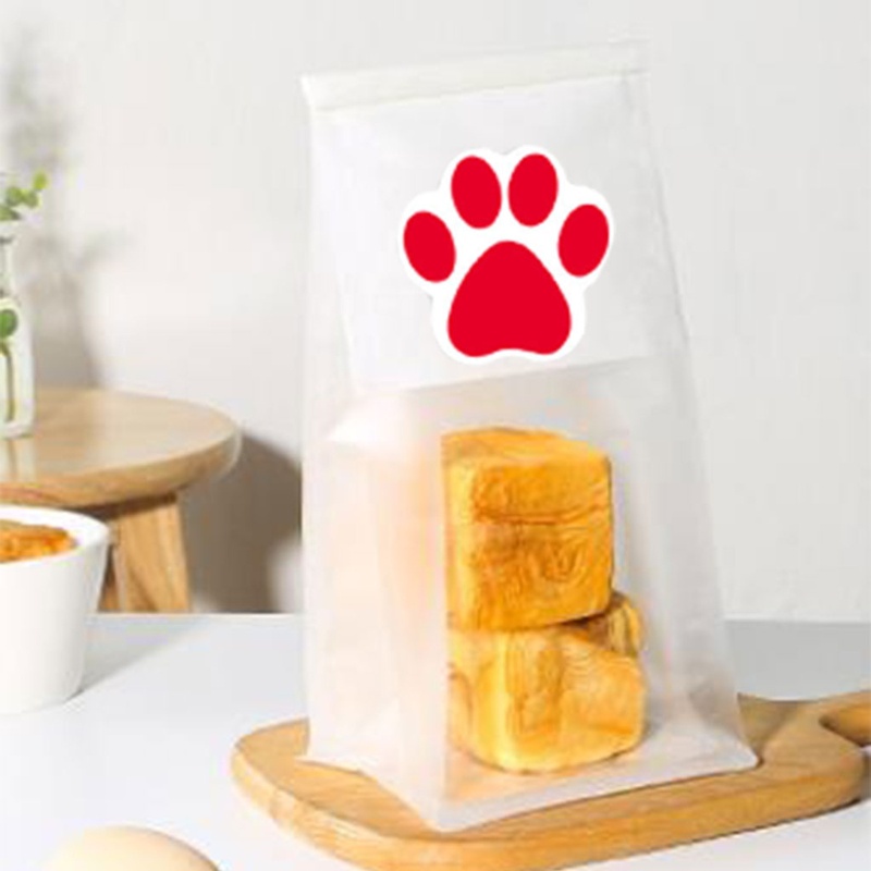 Bộ 500 miếng dán hình dấu chân chó / mèo / gấu dễ thương trang trí laptop dành cho học sinh