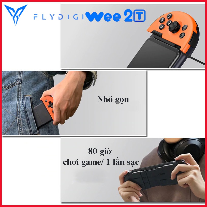 Flydigi Wee 2T | Phiên Bản Nâng cấp | Tay cầm chơi game PUBG, Pes, Fifa, Liên quân cho iOS và Android tại d2tshop