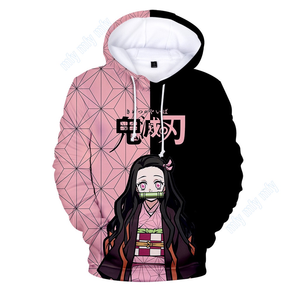 Áo Khoác Hoodie Hóa Trang Nhân Vật Anime Demon Slayer Kamado Tanjirou Nezuko Zenitsu Giyuu Cho Nam Nữ