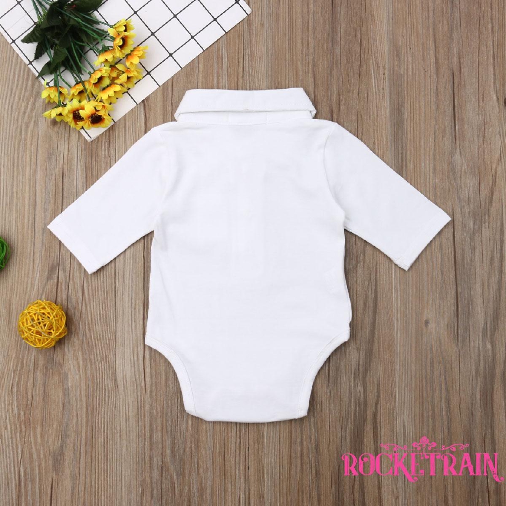 Jumpsuit Cotton Dài Tay Có Nút Cho Bé Trai (0-18 Tháng)