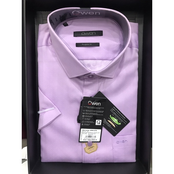 Sơ mi Owen ngắn tay sale 30% Dáng ôm lai bầuvải Bambo :mát,chống nhăn