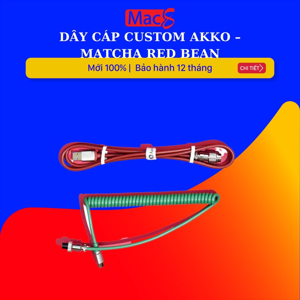 Dây cáp custom AKKO – Matcha Red Bean