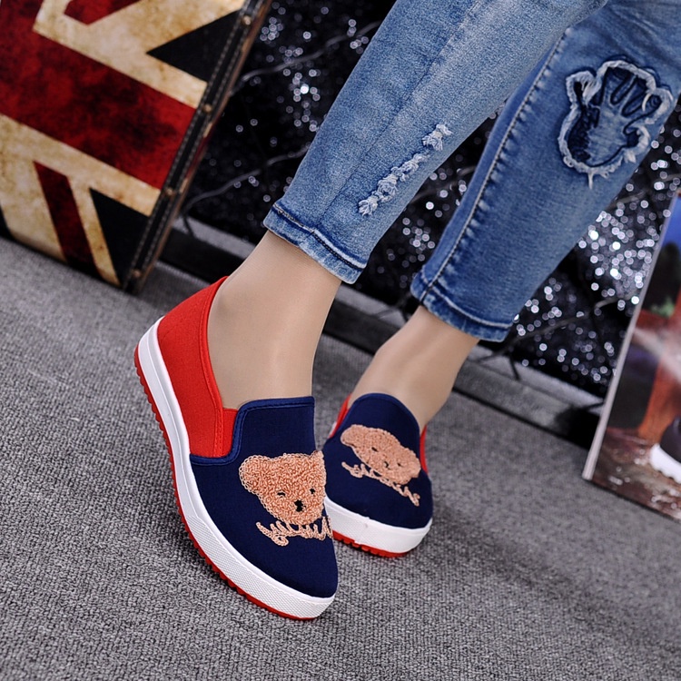 Giày Thể Thao canvas Màu Trắng/Đen Thời Trang Cho Nữ
