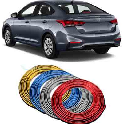 Cuộn dây nhựa mềm chỉ nẹp dán viền trang trí nội thất khe táp lô bảng điều khiển loa xe hơi ô tô Toyota Vios