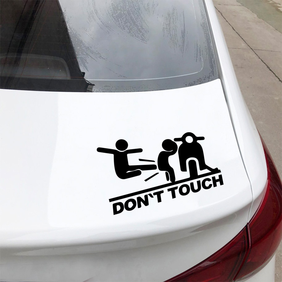 Miếng Dán Trang Trí Xe Hơi In Chữ Don't Touch My Car Vui Nhộn