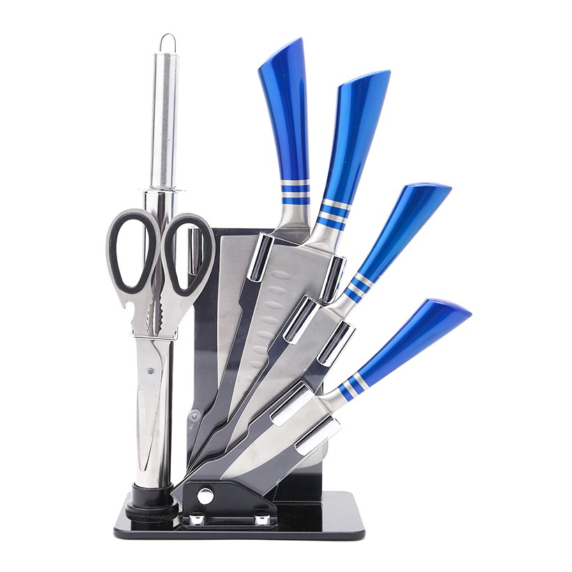 bộ dao inox 7 món ( xanh )