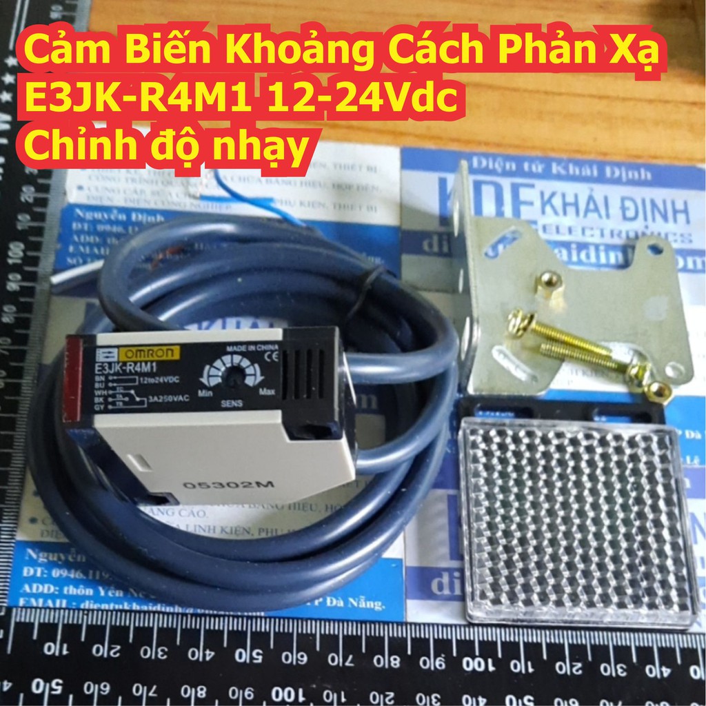 Cảm Biến Khoảng Cách Phản Xạ E3JK-R4M1 12-24Vdc chỉnh độ nhạy kde7596