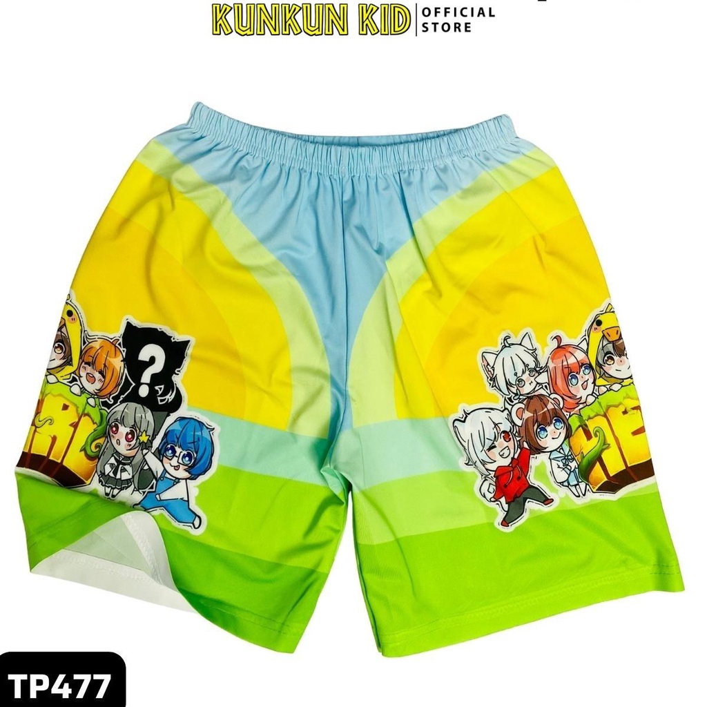 Đồ bộ thun lạnh cộc tay in 3d cho bé trai và bé gái hình hero team size đại từ 10kg-60kg Kunkun Kid TP477