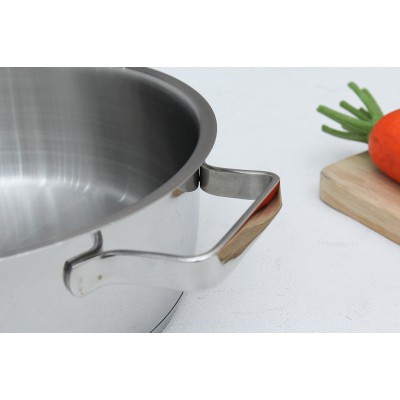 Nồi Inox 3 Đáy Bếp Từ 16cm Happy Cook Milan