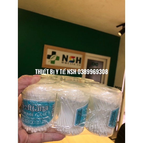 ❤️Lọ Tăm bông vệ sinh ngoáy tai mũi Softtana người lớn trẻ em,tăm Bông ngoáy tai lấy ráy tai vệ sinh softana tanaphar