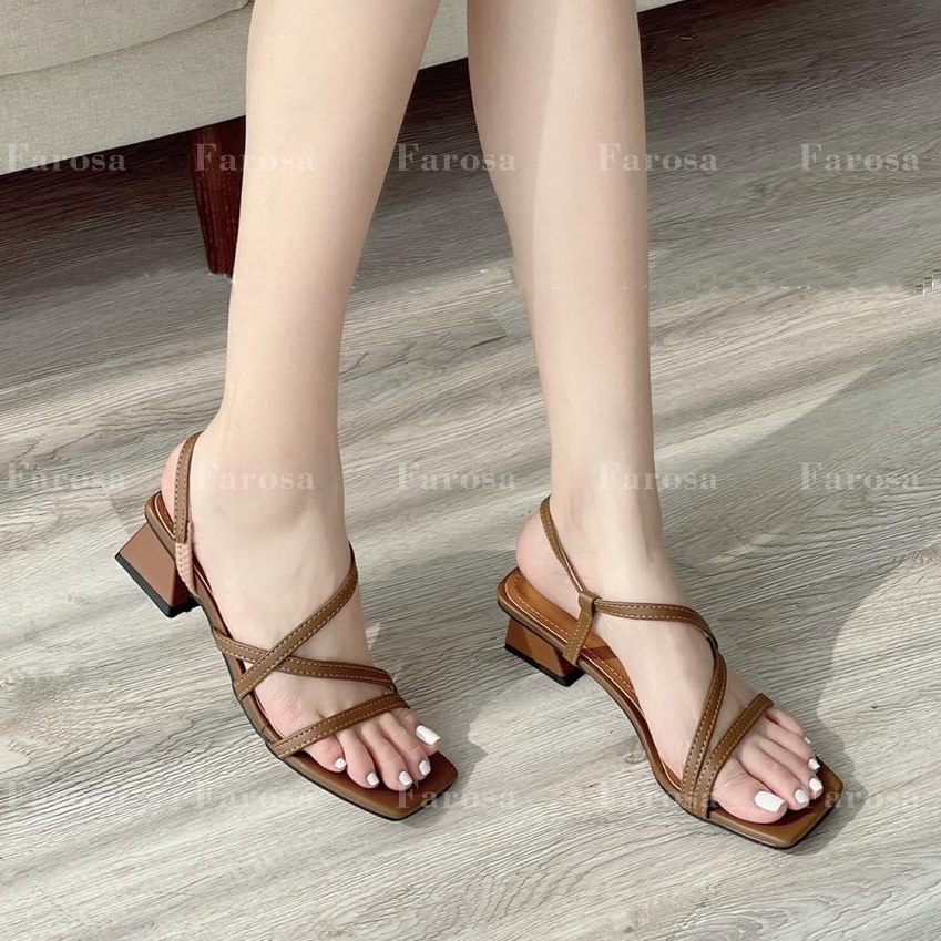 Sandal nữ quai mảnh kiểu dây chéo lên chân cực phong cách L198