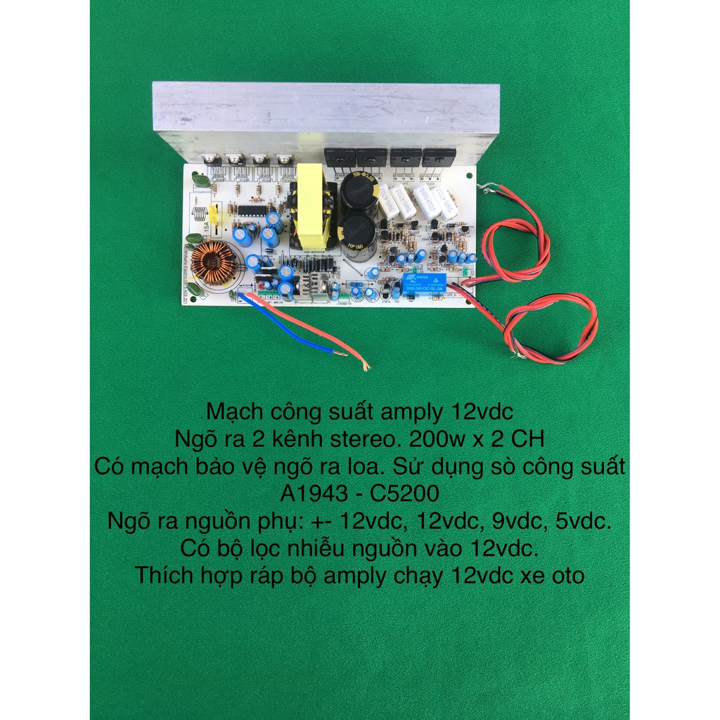 Mạch công suất amply 12vdc