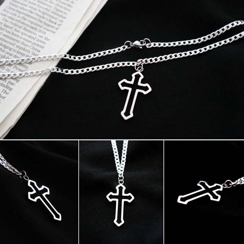 Vòng cổ mặt thánh giá phong cách Hip hop đơn giản