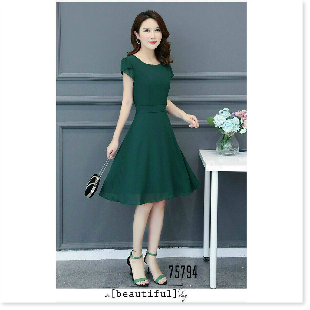 ĐẦM VOAN CHIFFON DÁNG SUÔNG,HỌA TIẾT TRƠN NHƯNG KHÔNG KÉM PHẦN SANG TRỌNG MẪU MỚI NHẤT HIỆN NAY