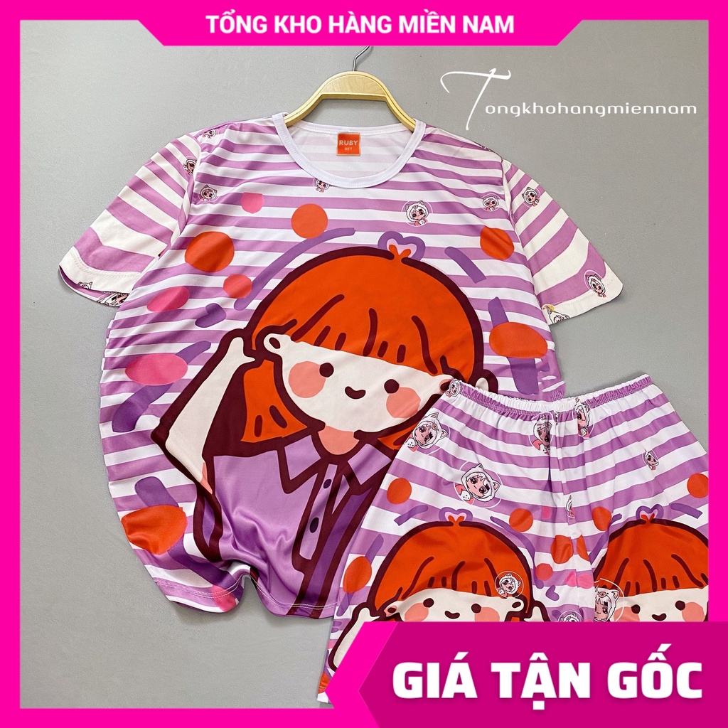 Bộ thun gia đình chất mềm mịn mát in bò sữa in hoạt hình dễ thương Đồ bộ cho bé full size từ 5 ký đến 60 ký