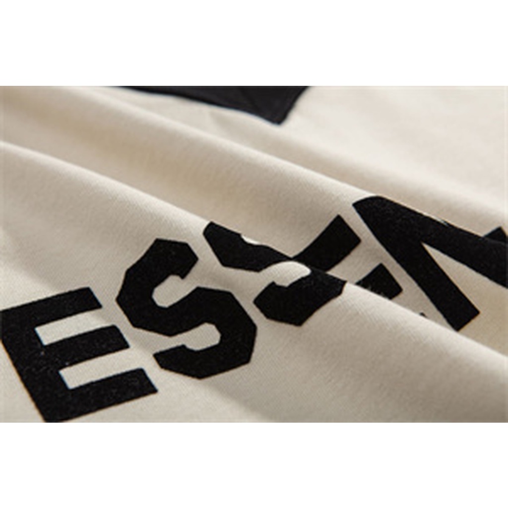 Áo Thun Tay Ngắn Cổ Chữ V Dáng Rộng In Chữ logo FEAR OF GOD ESSENTIALS