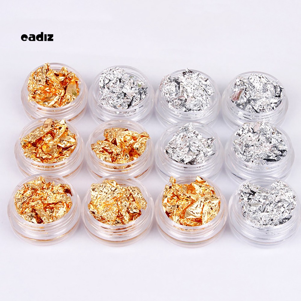 Set 12 Tấm Giấy Foil Dùng Dán Trang Trí Móng Nghệ Thuật