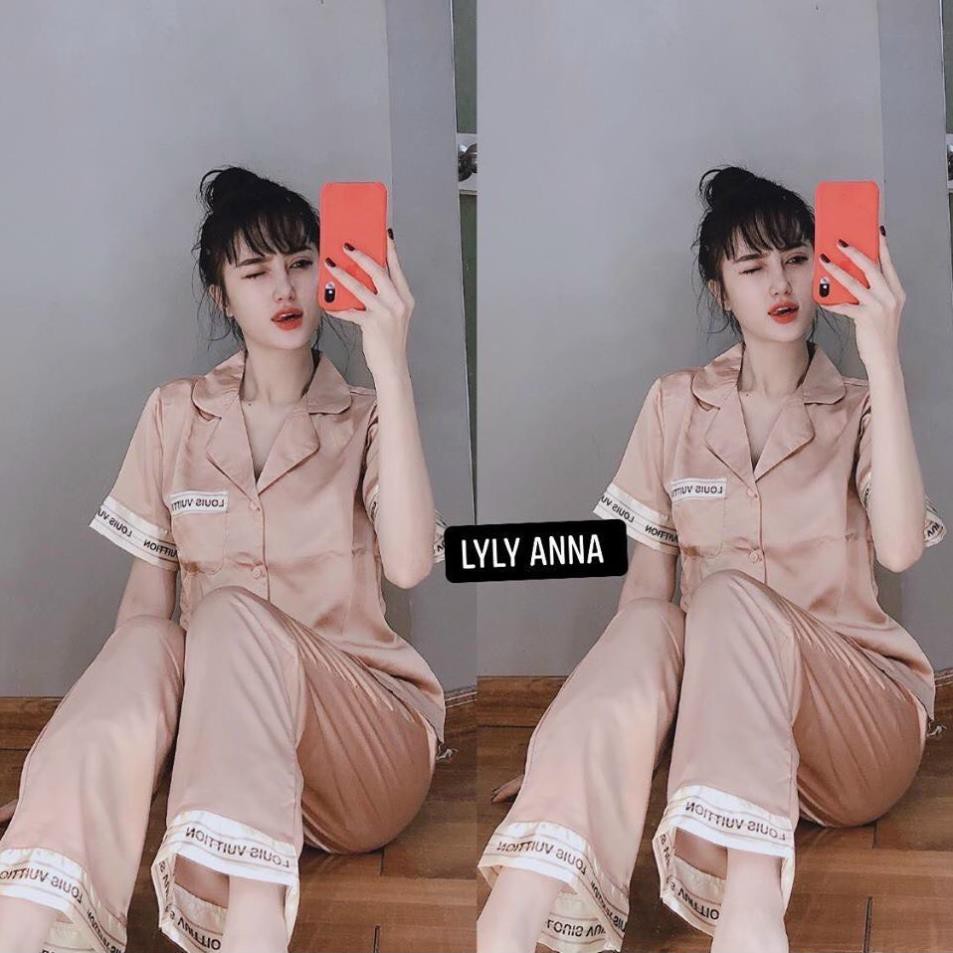 Bộ Đồ Pijama - Bộ Lụa Satin Mặc Nhà Cộc Tay Quần Dài Họa Tiết  Cao Cấp[Hình Ảnh Thực Tế SP] | BigBuy360 - bigbuy360.vn
