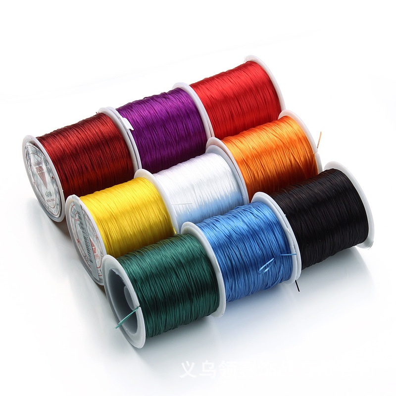 Cuộn Dây Cước 100cm Co Giãn Trong Suốt Lấp Lánh Dùng Làm Trang Sức DIY