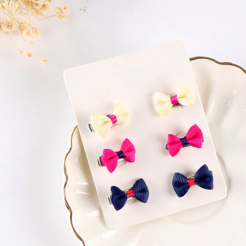 Set 6 kẹp tóc nơ xinh xắn cho bé gái