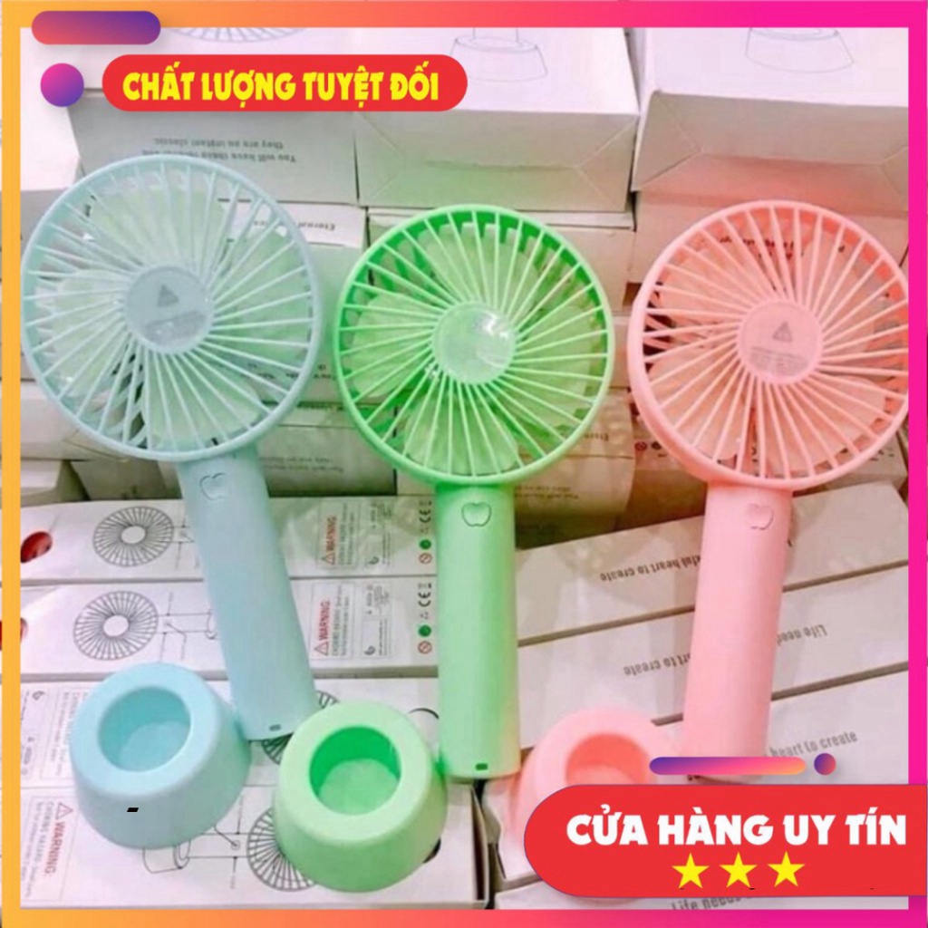 Quạt mini cầm tay Hình thú dễ thương pin sạc - Có thể gập gọn