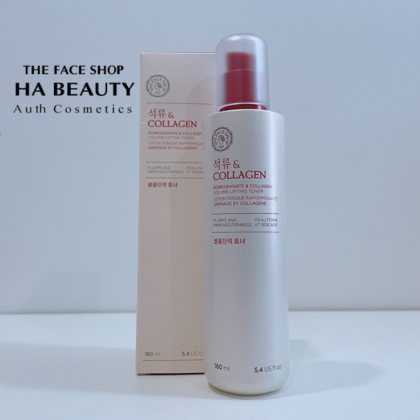 Nước hoa hồng dưỡng ẩm se khít lỗ chân lông cấp ẩm The Face Shop Pomegranate & Collagen Volume Lifting Toner 160ml | BigBuy360 - bigbuy360.vn