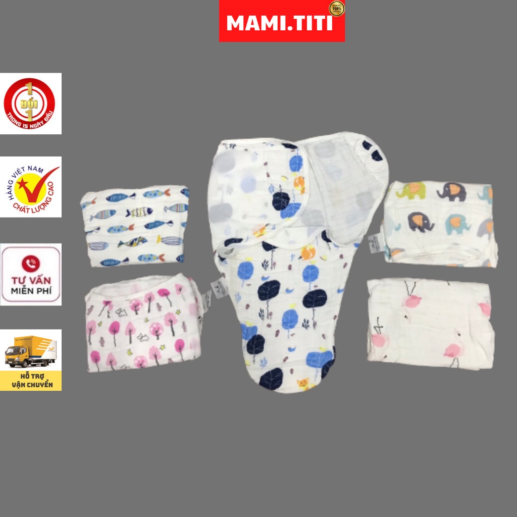 Ủ kén cho bé sơ sinh, làm từ chất liệu sợi cotton organic siêu thoáng mát và thấm hút