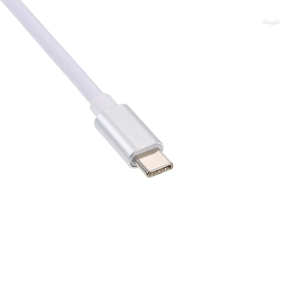 Cáp Sạc Usb 3.1 Type-C Sang Usb 3.0 / Hd / Type-C Hub Usb-C 3 Trong 1 Cho Macbook Pro / Dell Xps 13