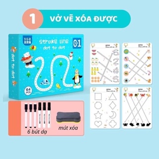 Học liệu tập tô/ tập viết/ tập vẽ/ xoá thông minh cho bé - mg03