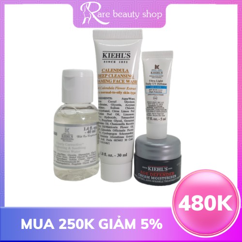 (Duty free) Set Kiehl's mini size ( số 4)