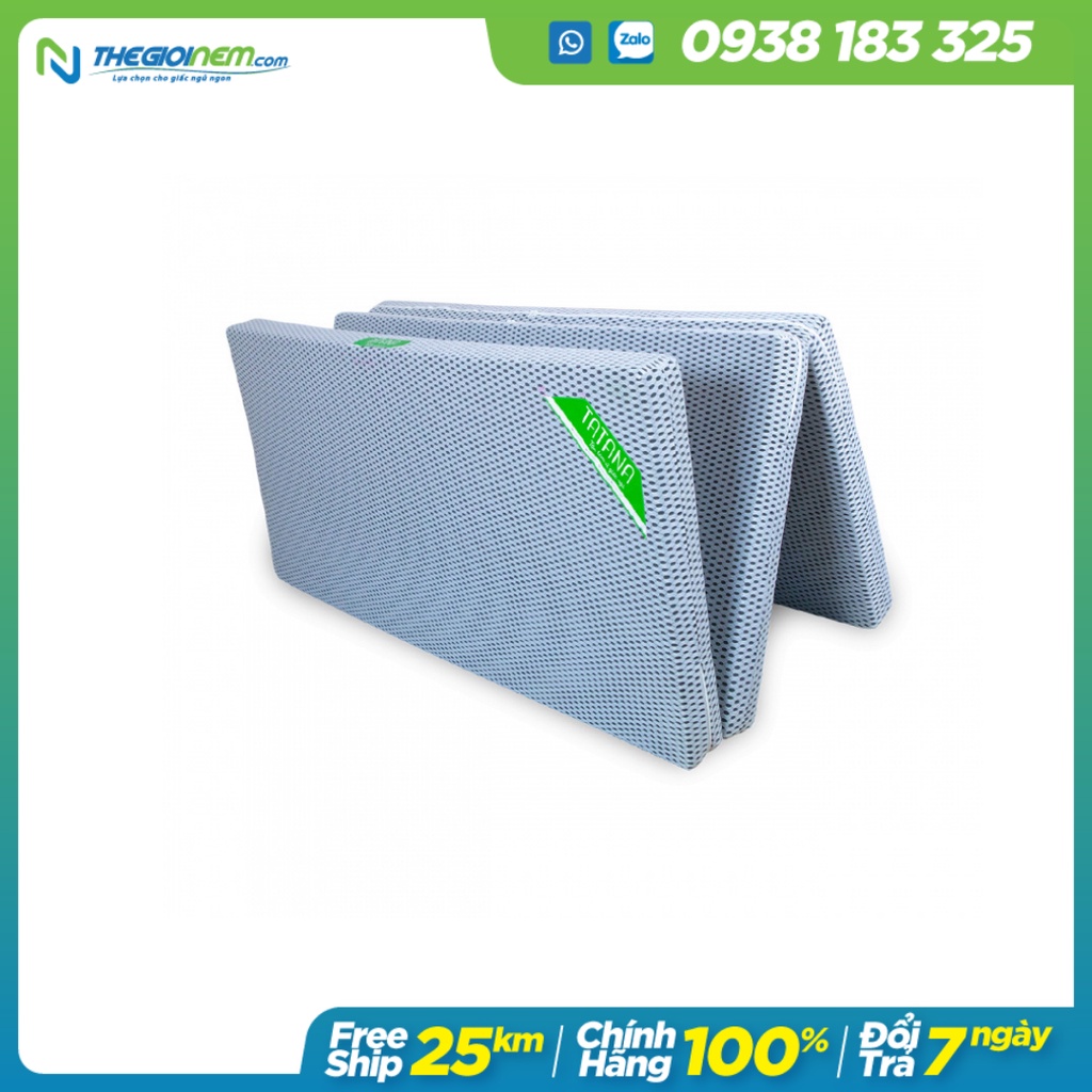 Đệm Cao Su Nhân Tạo Gấp 3 TATANA