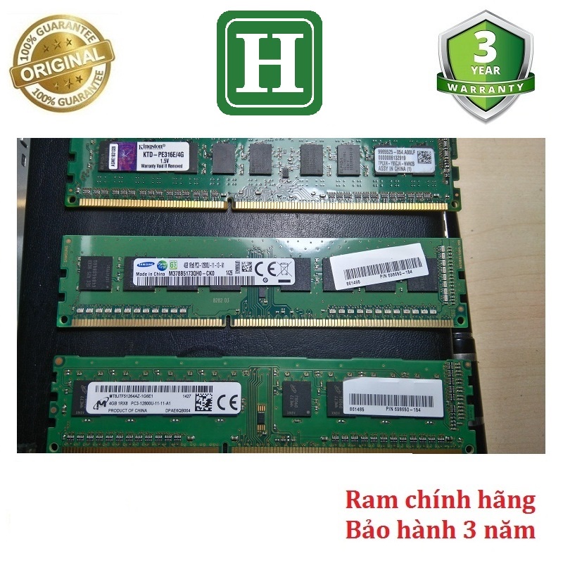 Ram PC DDR3 (PC3) 4Gb bus 1600 - 12800U ram zin đồng bộ, siêu bền và ổn định, bảo hành 36 tháng