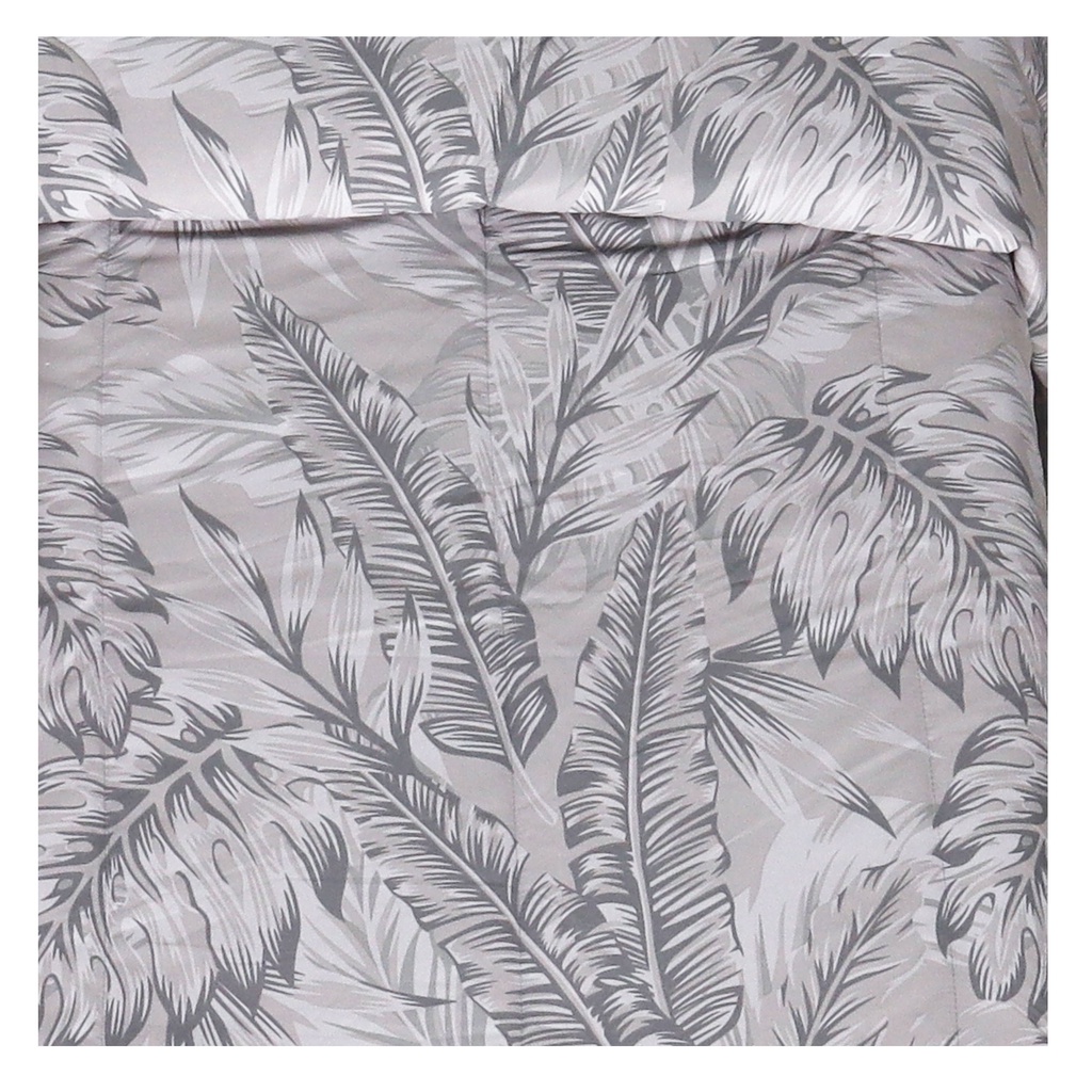 HomeBase HLS Bộ Trải giường ngủ Queen size 4 sản phẩm bằng Microfiber GREENERY W106.68xD31xH198 Cm màu xanh lá